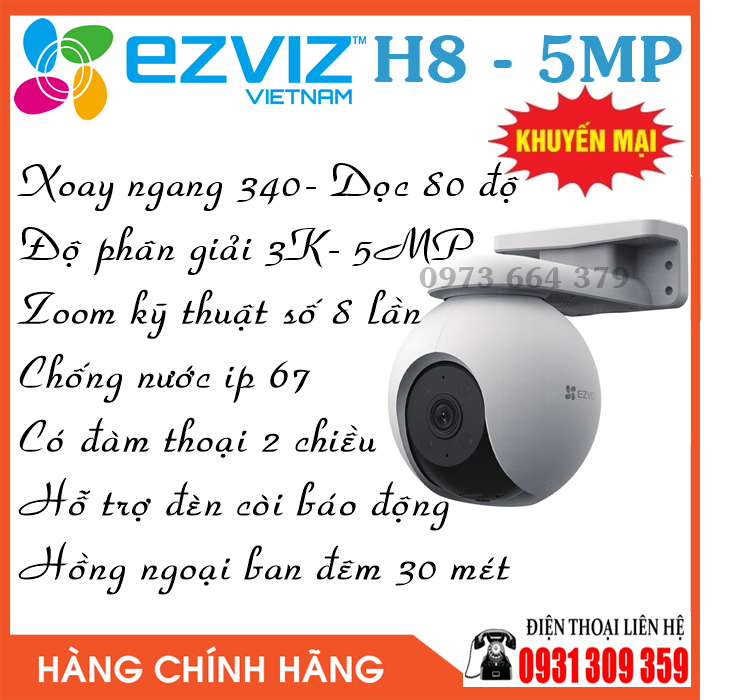 Camera không dây Ezviz H8 5M